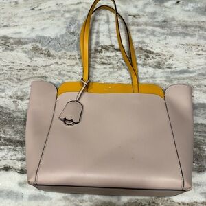 Kate Spade Pink and Yellow Tote Bag